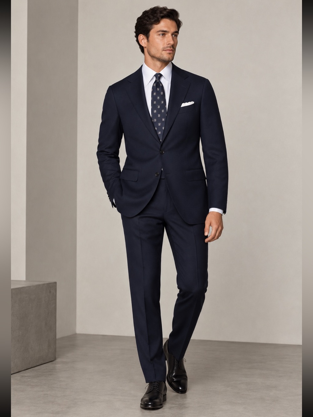 Suit supply Tailored Fit Havana Suit Jacket
Navy Pure S130's Wool · Reda, Italy